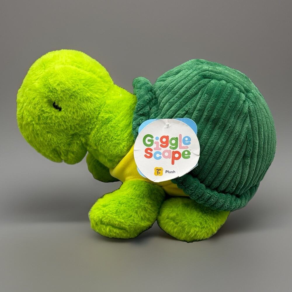 GiggleScape Giggle Scape Tortoise Turtle Plush Stuffed Toy 13" NEW Tag Not Mint